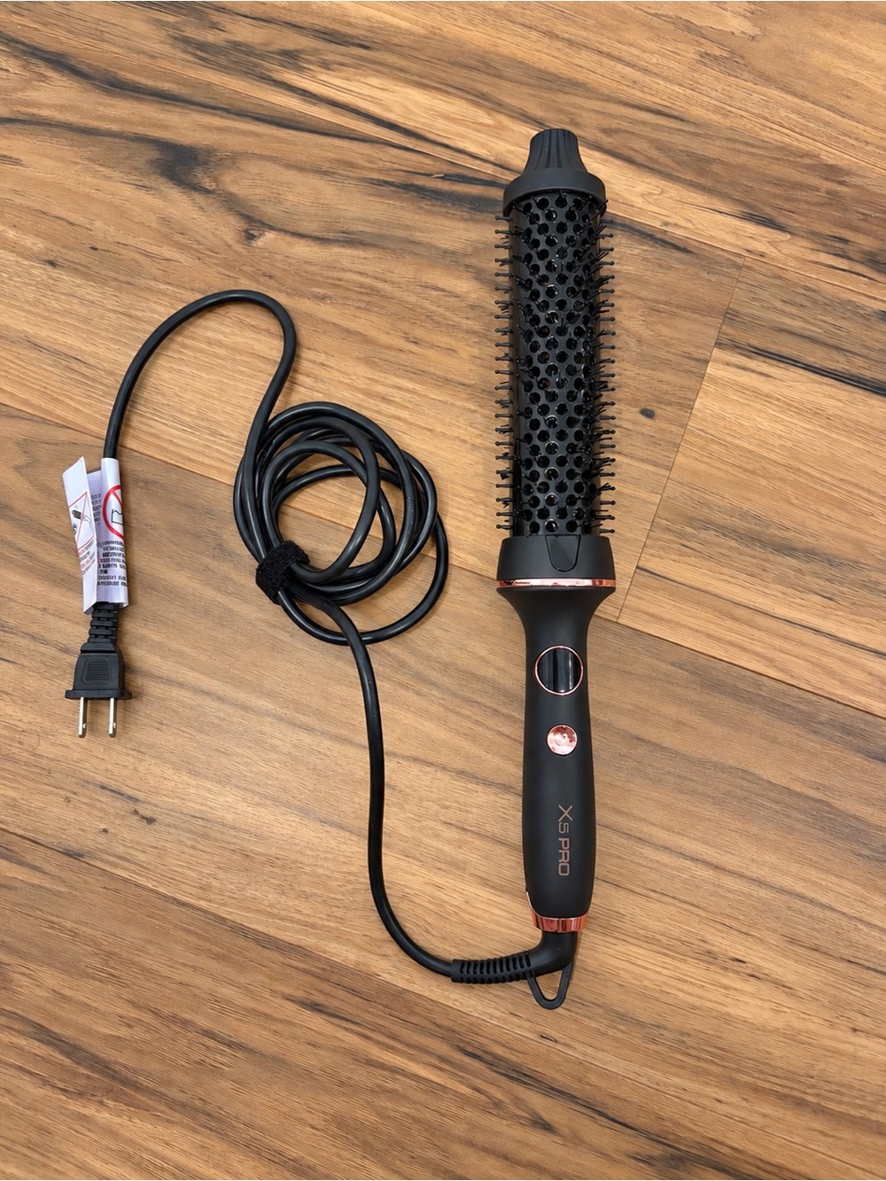 X5 PRO Heated Styling Brush – Black/Rose Gold